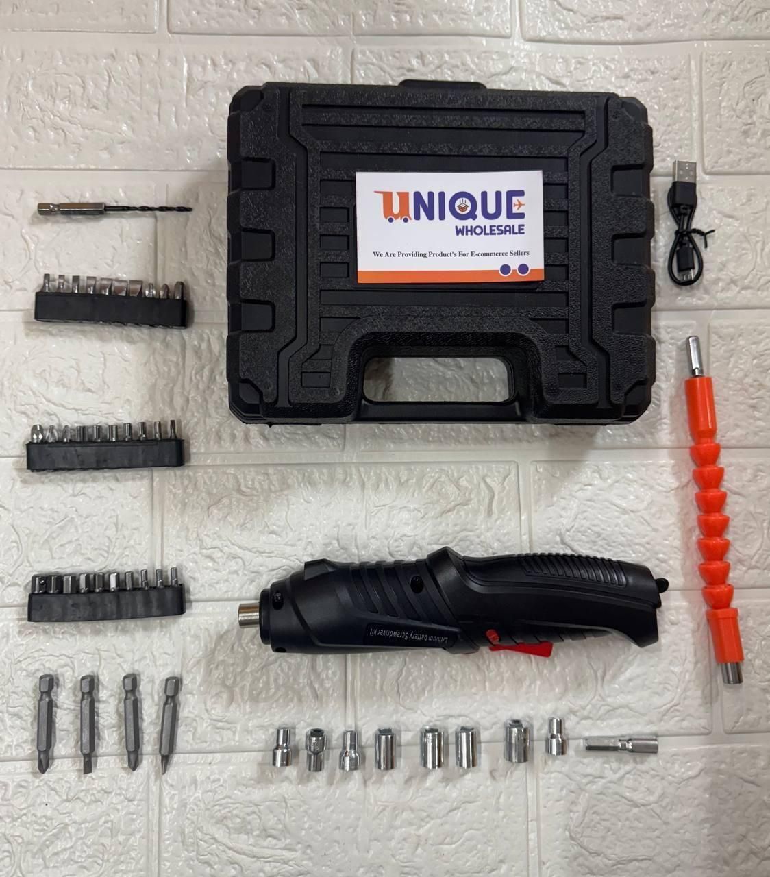 Electric Screwdriver with 47 pcs Screwdriver Bit Set - Home Use