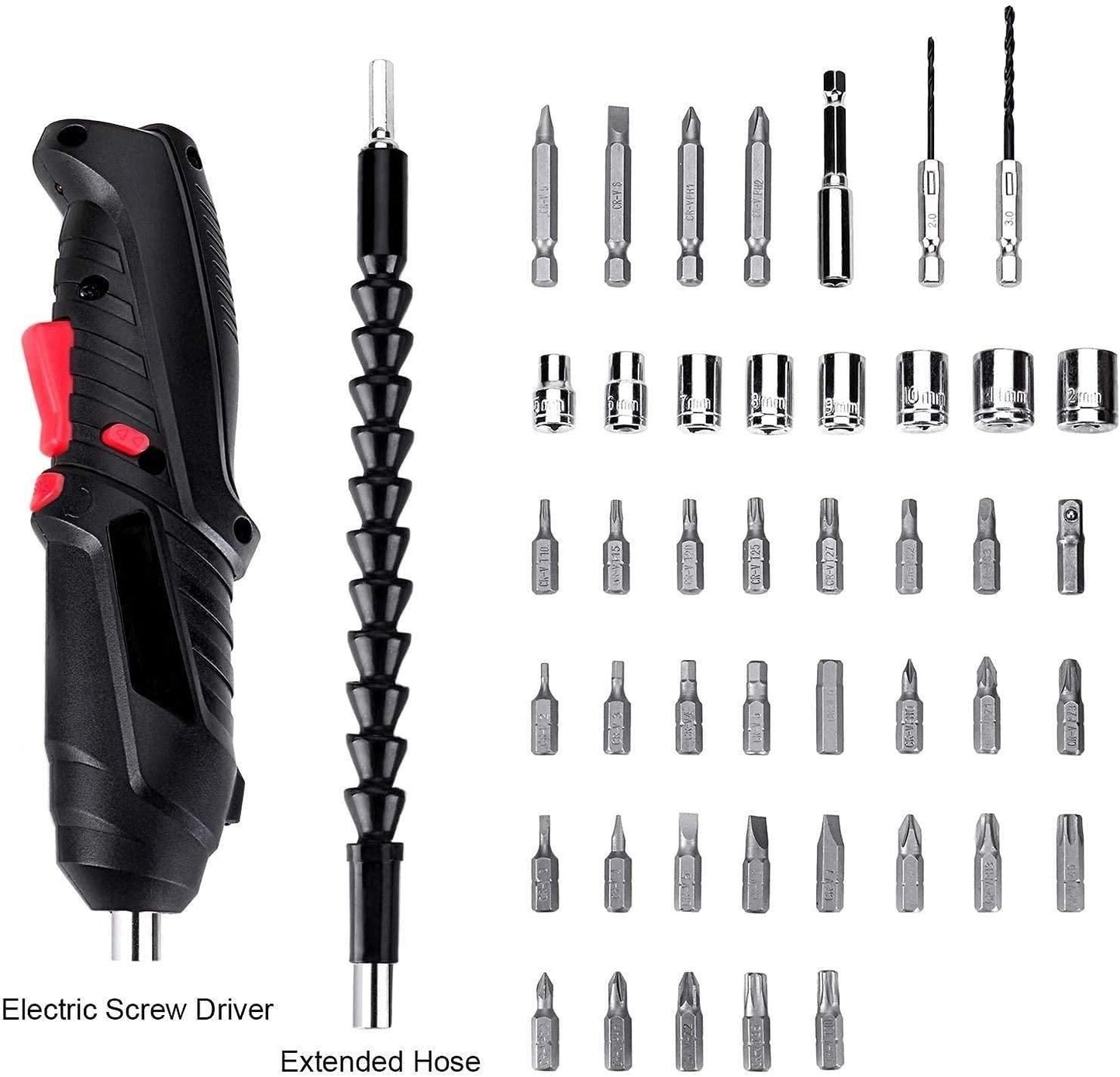 Electric Screwdriver with 47 pcs Screwdriver Bit Set - Home Use