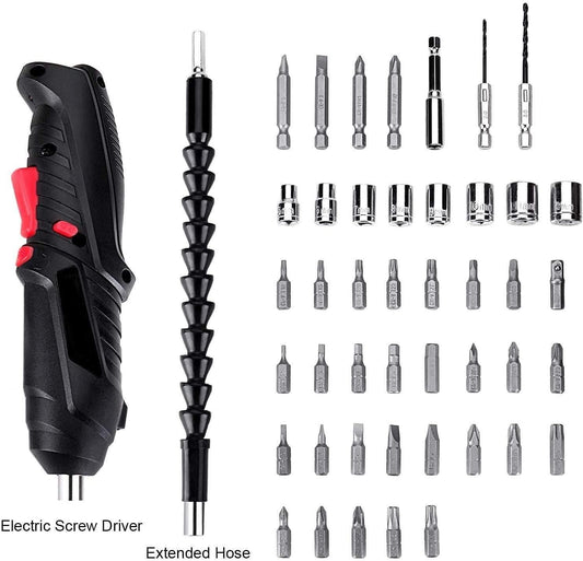 Electric Screwdriver with 47 pcs Screwdriver Bit Set - Home Use